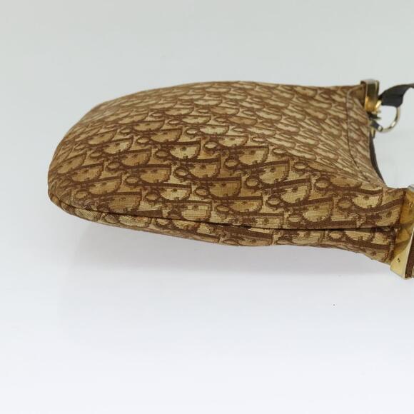 DIOR Trotter Canvas Shoulder Bag Brown Gold - Picture 5 of 11